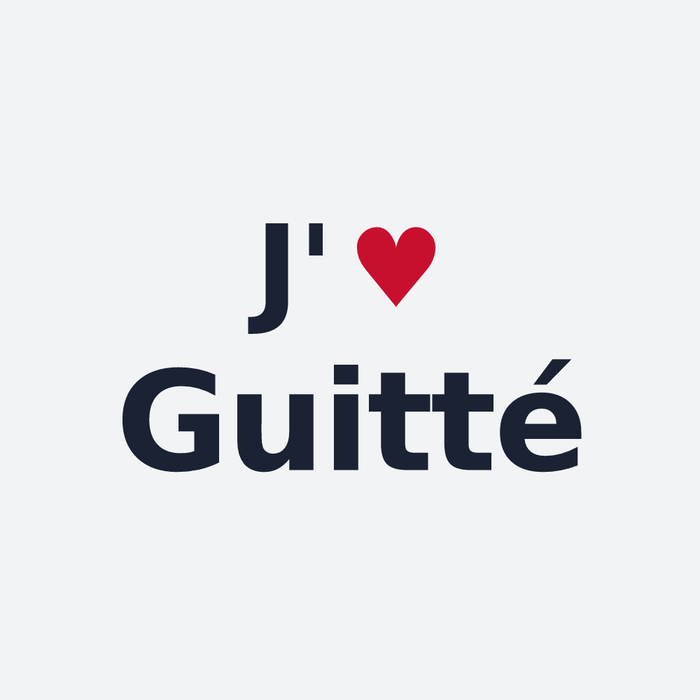 Poster personnalisé Guitté — design J'aime Guitté