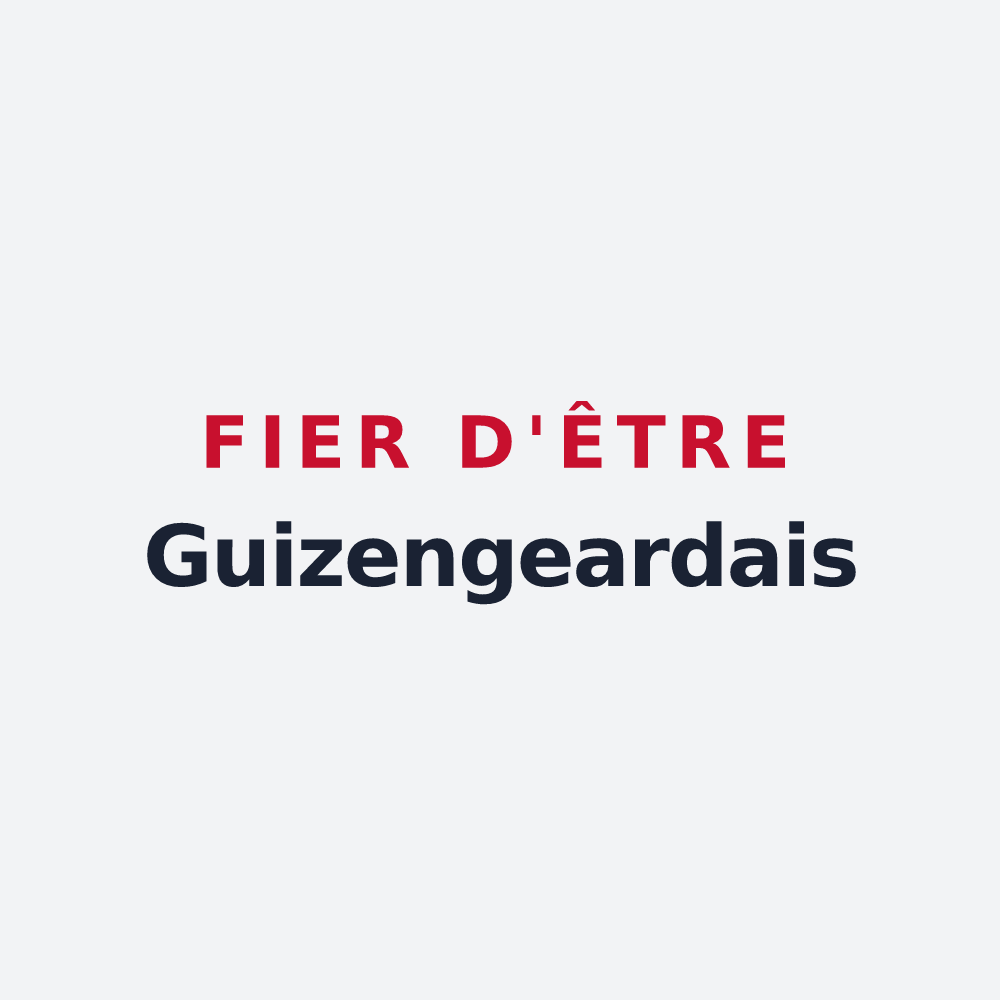 Poster « Fier d'être Guizengeardais » — design pour Guizengeard