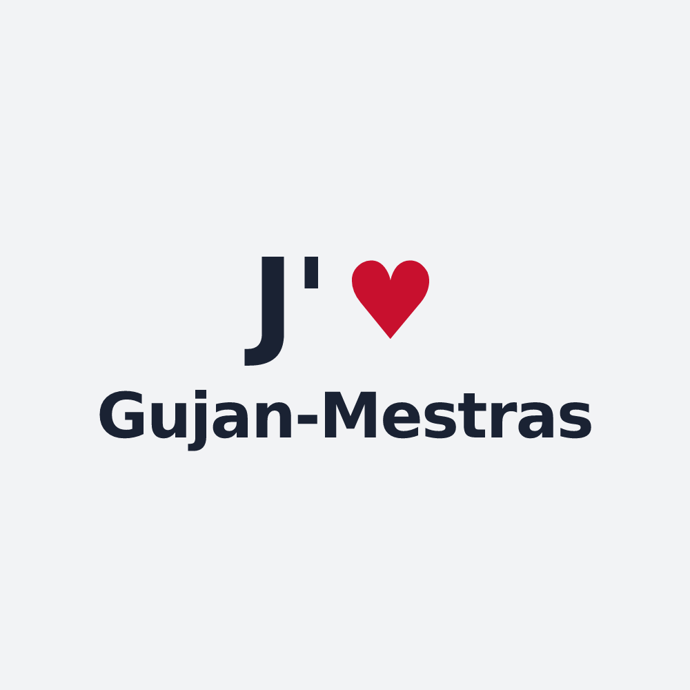 Poster personnalisé Gujan-Mestras — design J'aime Gujan-Mestras