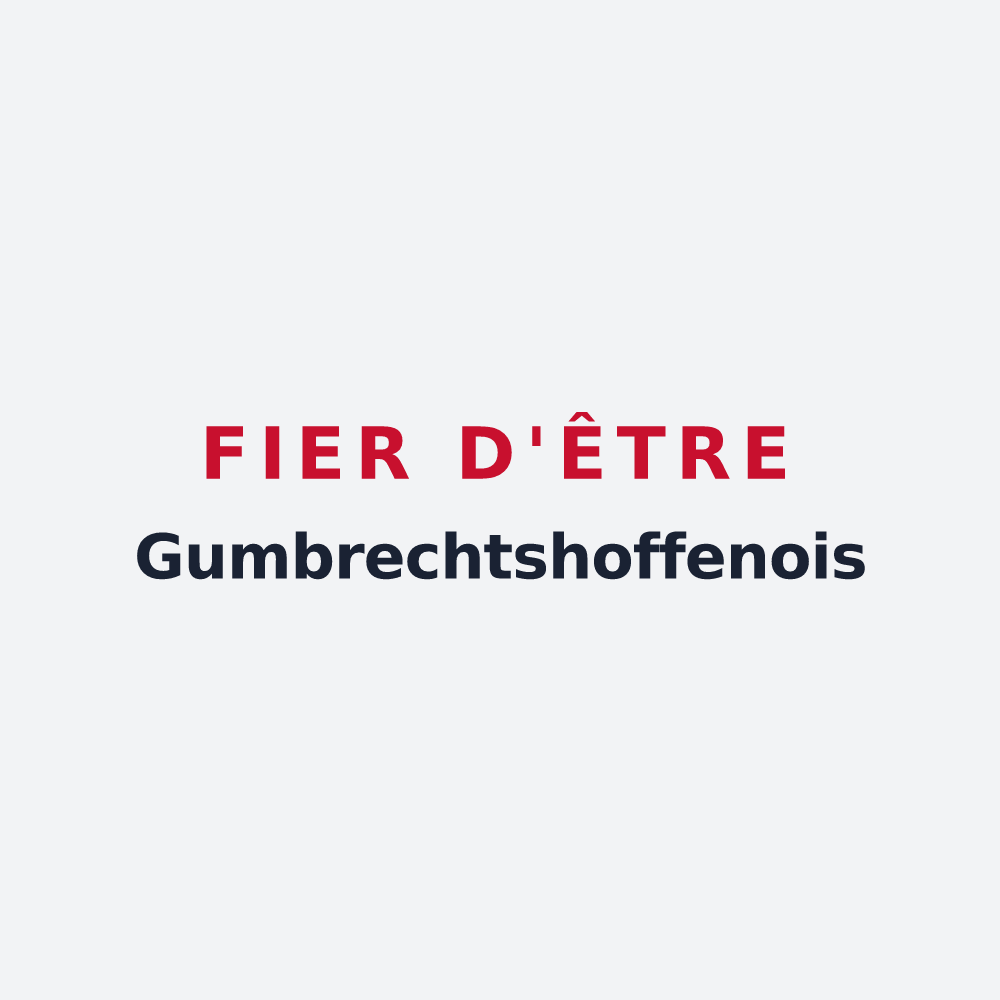 Poster « Fier d'être Gumbrechtshoffenois » — design pour Gumbrechtshoffen