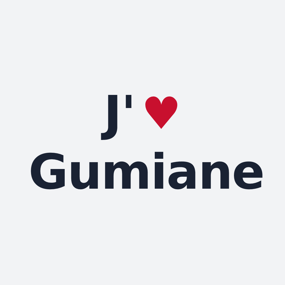 Poster personnalisé Gumiane — design « J'aime Gumiane » imprimé sur le poster