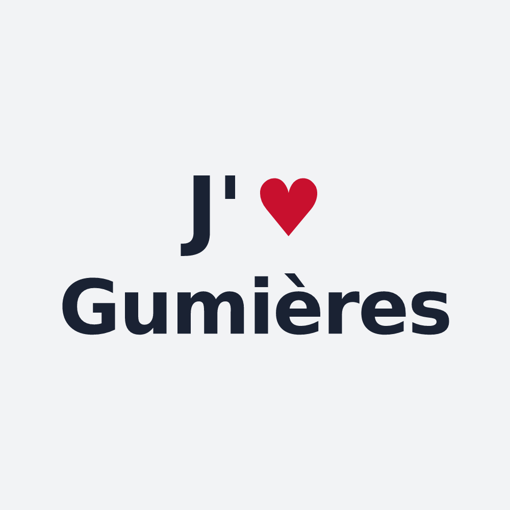 Poster personnalisé Gumières — design J'aime Gumières