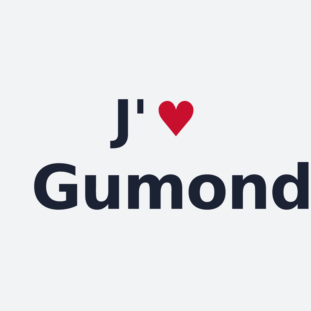 Poster personnalisé Gumond — design « J'aime Gumond » imprimé sur le poster