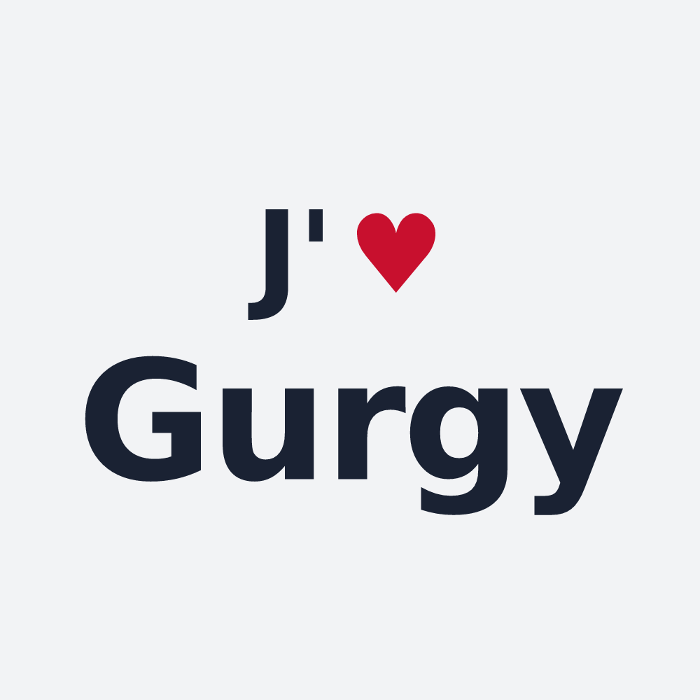 Poster personnalisé Gurgy — design J'aime Gurgy