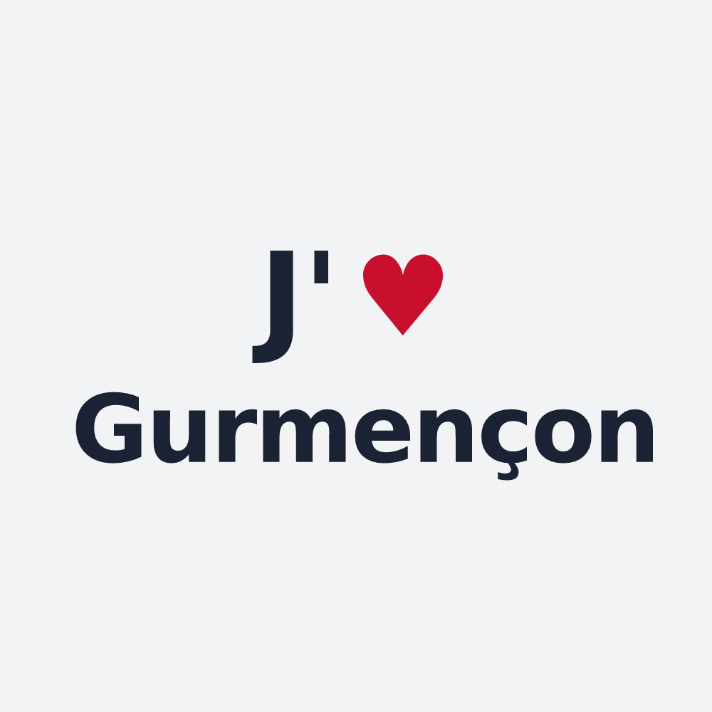 Poster personnalisé Gurmençon — design « J'aime Gurmençon » imprimé sur le poster