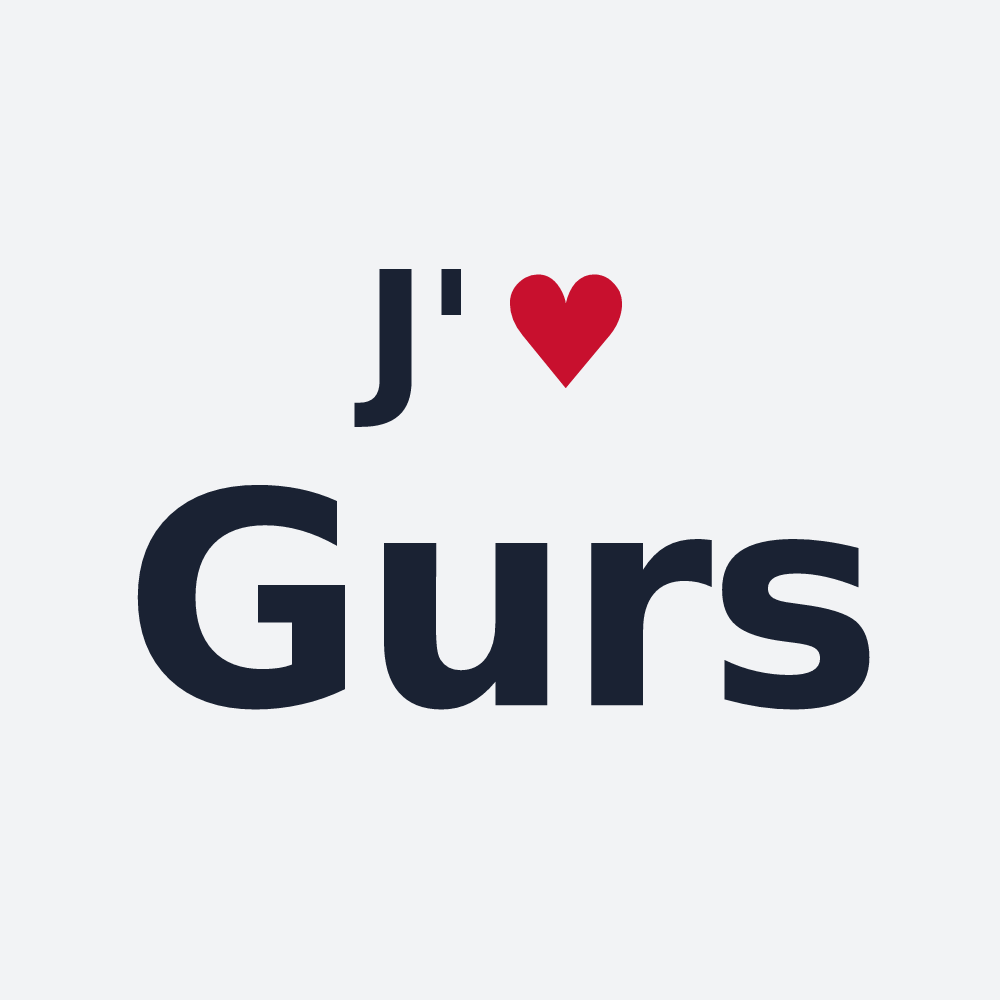Poster personnalisé Gurs — design « J'aime Gurs » imprimé sur le poster