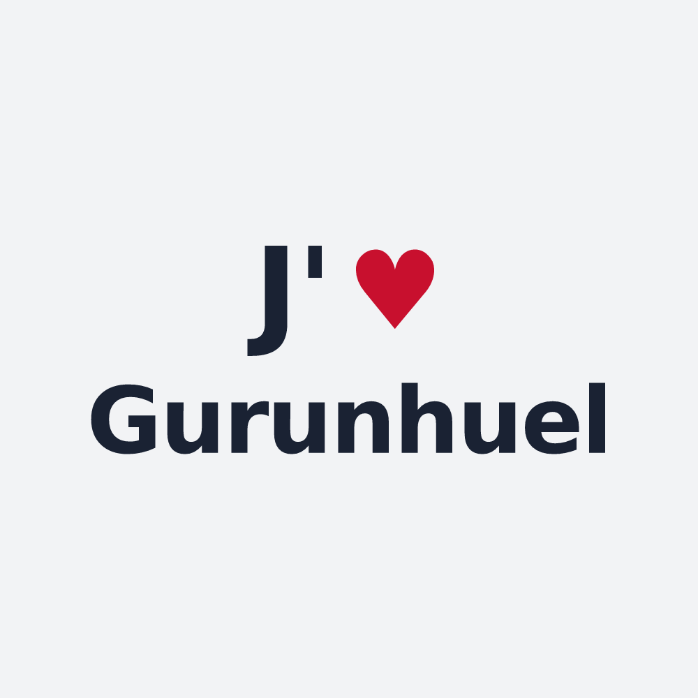 Poster personnalisé Gurunhuel — design J'aime Gurunhuel