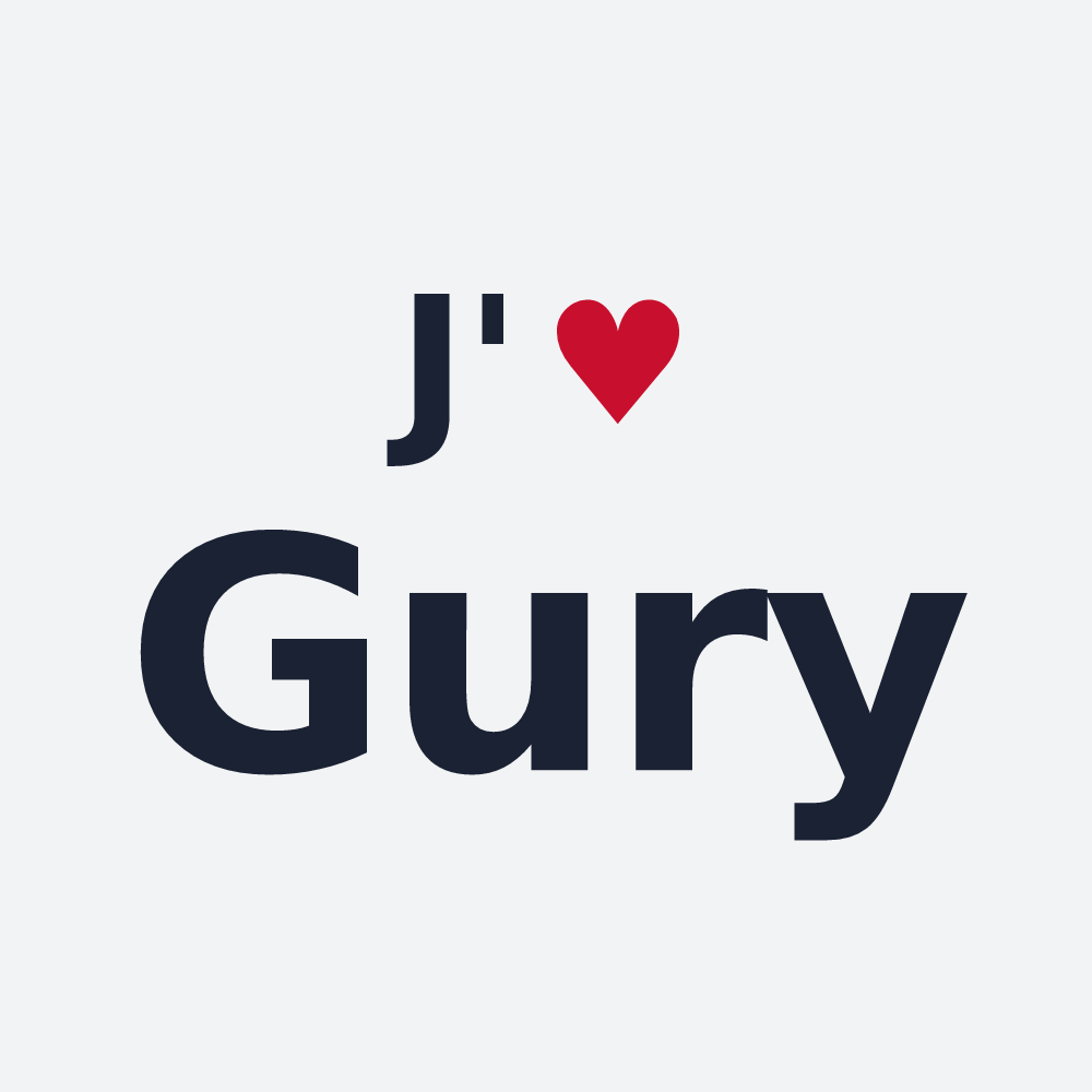 Poster personnalisé Gury — design J'aime Gury