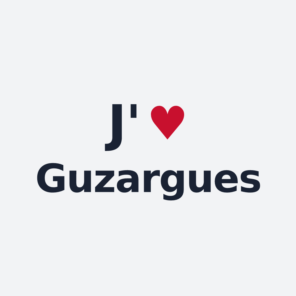 Poster personnalisé Guzargues — design J'aime Guzargues