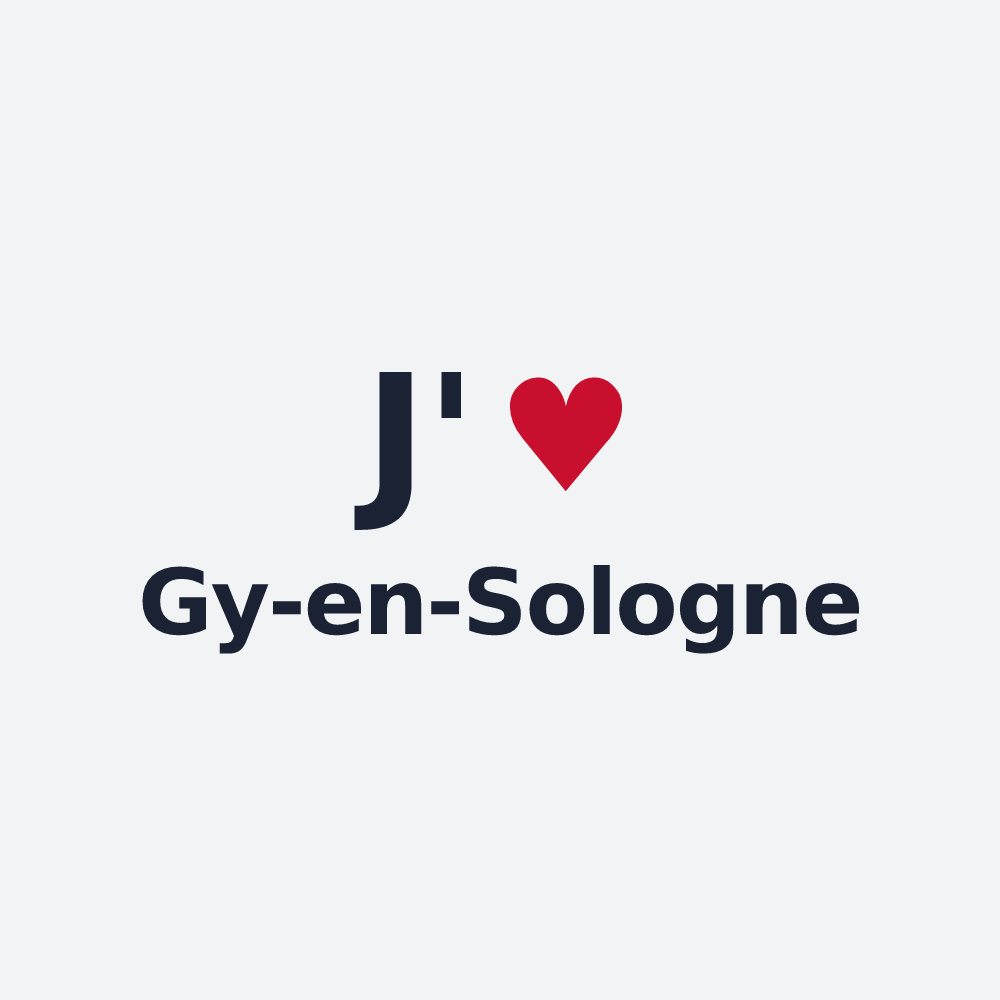 Poster personnalisé Gy-en-Sologne — design J'aime Gy-en-Sologne