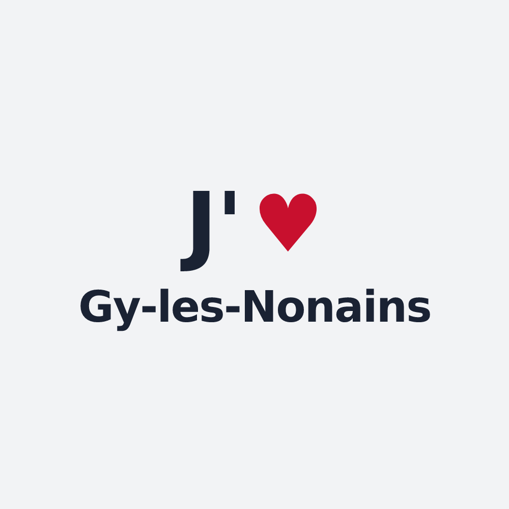 Poster personnalisé Gy-les-Nonains — design J'aime Gy-les-Nonains