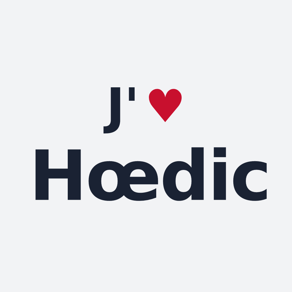 Poster personnalisé Hœdic — design J'aime Hœdic