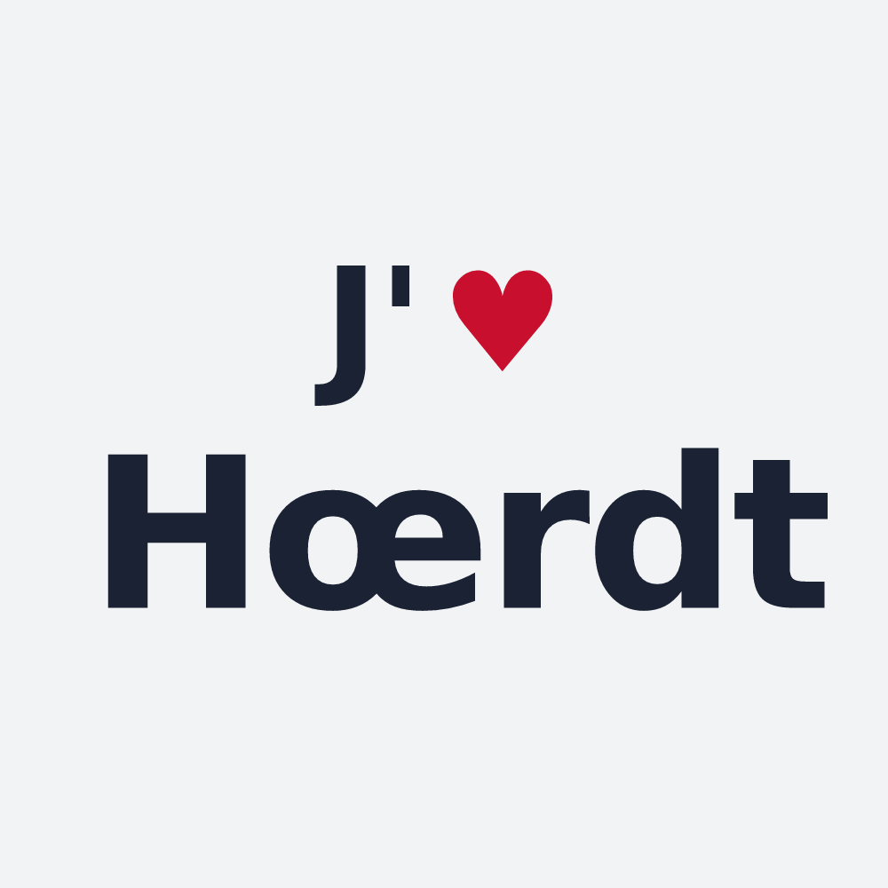 Poster personnalisé Hœrdt — design J'aime Hœrdt