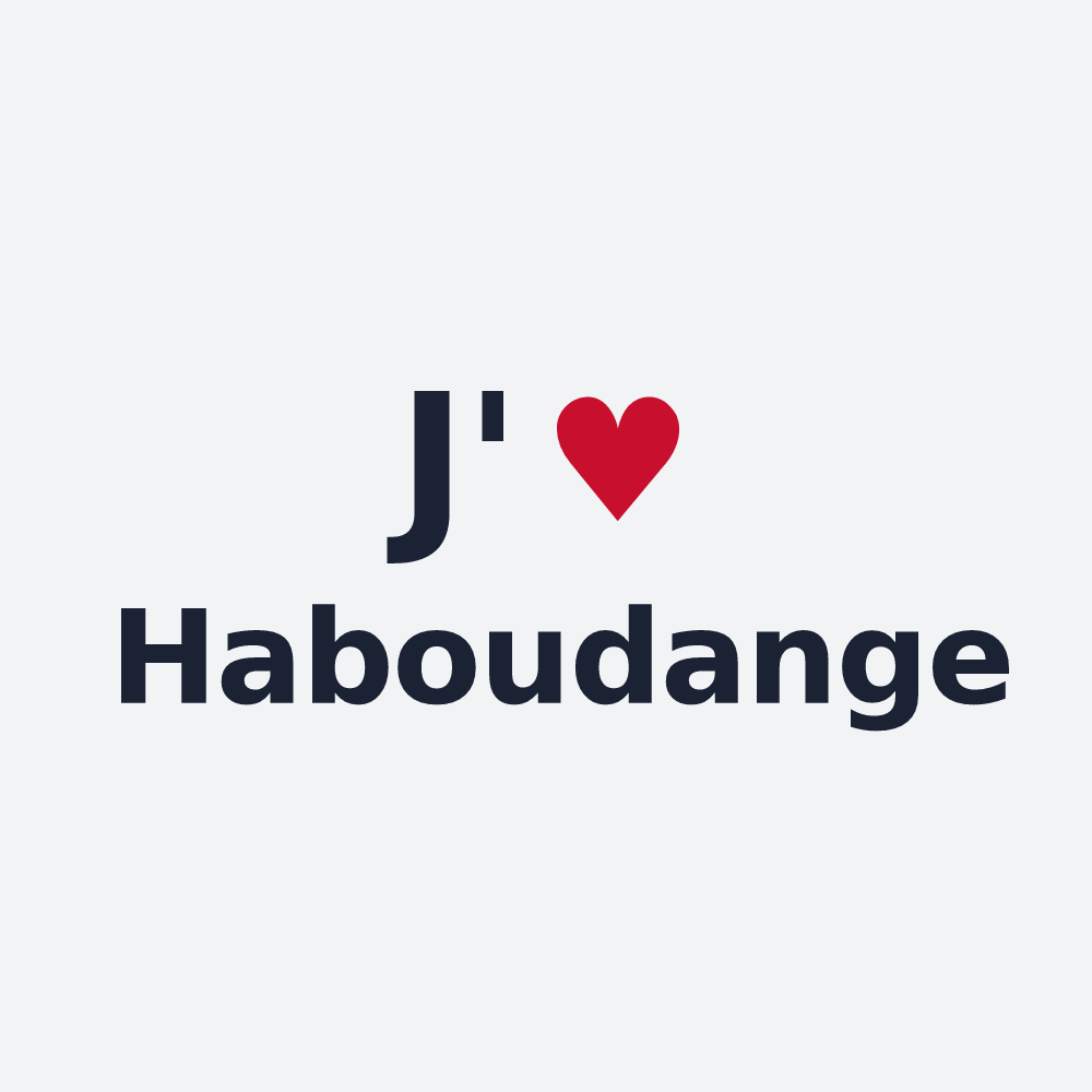 Poster personnalisé Haboudange — design J'aime Haboudange