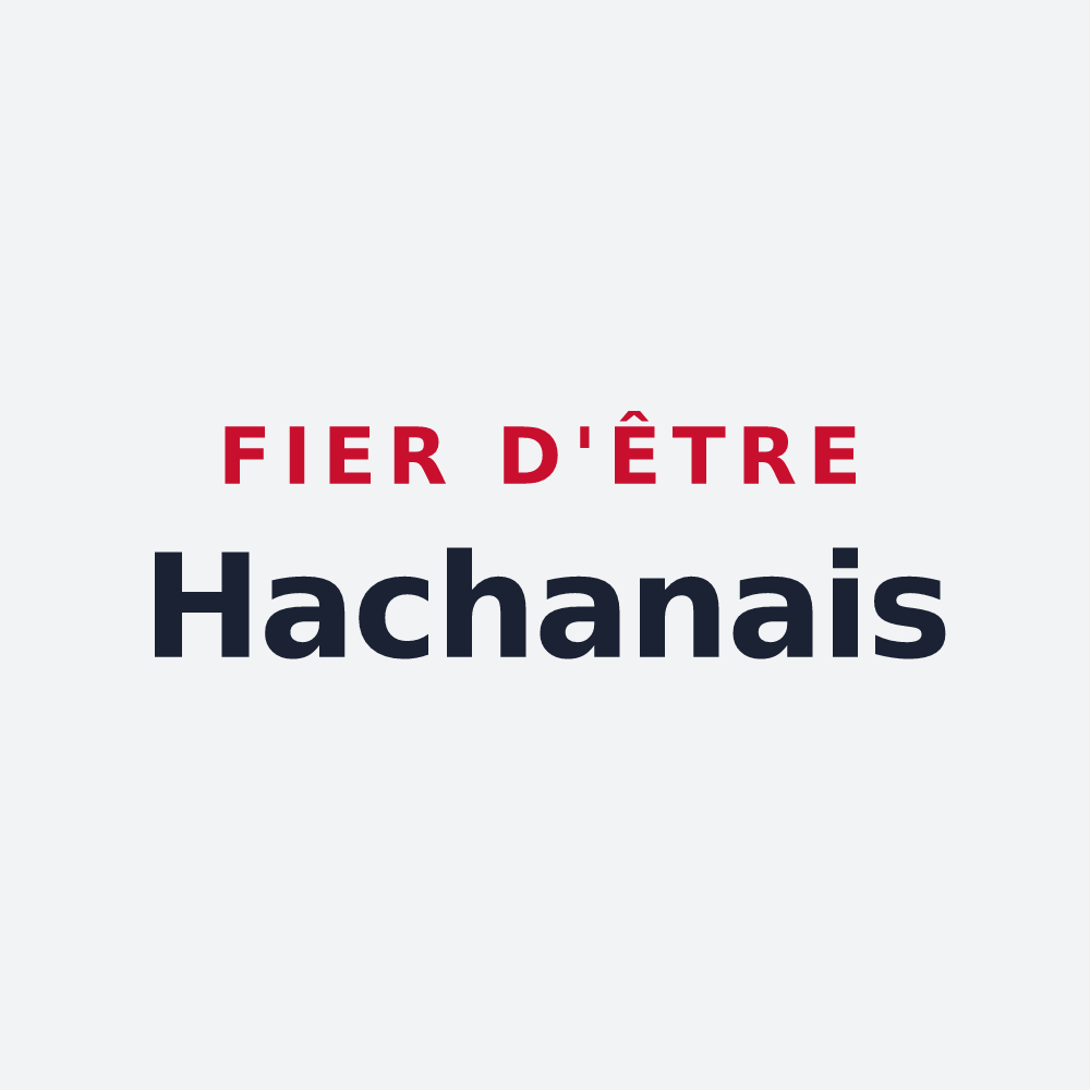 Poster « Fier d'être Hachanais » — design pour Hachan