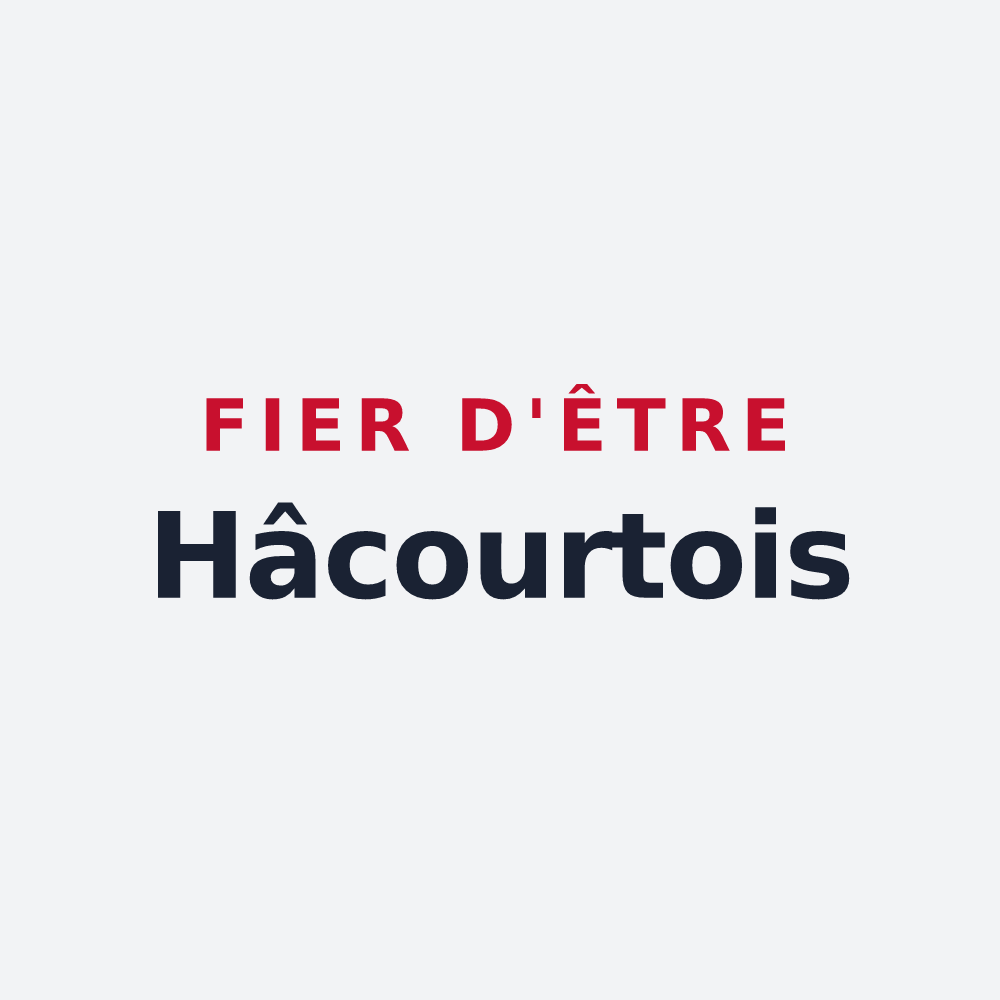 Poster « Fier d'être Hâcourtois » — design pour Hâcourt