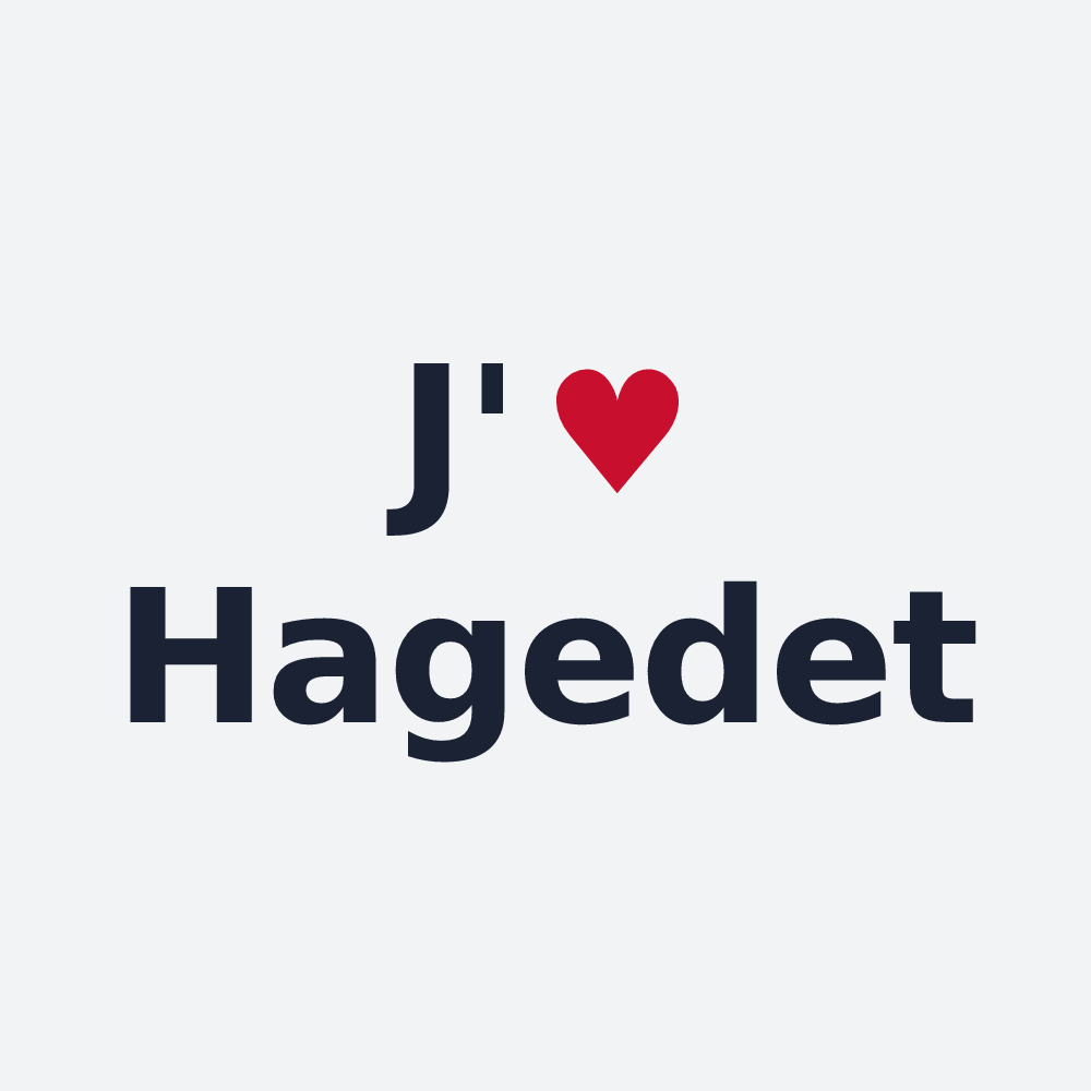 Poster personnalisé Hagedet — design J'aime Hagedet