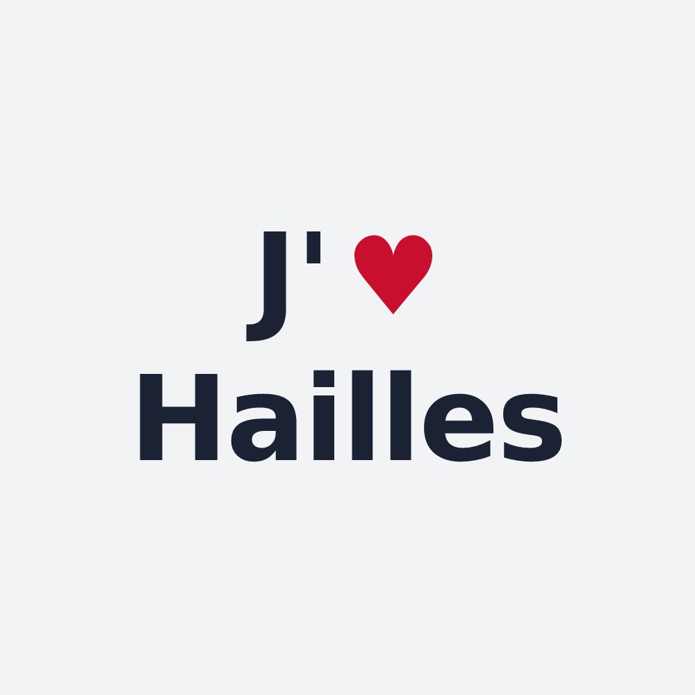 Poster personnalisé Hailles — design J'aime Hailles