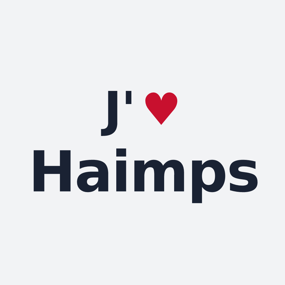 Poster personnalisé Haimps — design J'aime Haimps