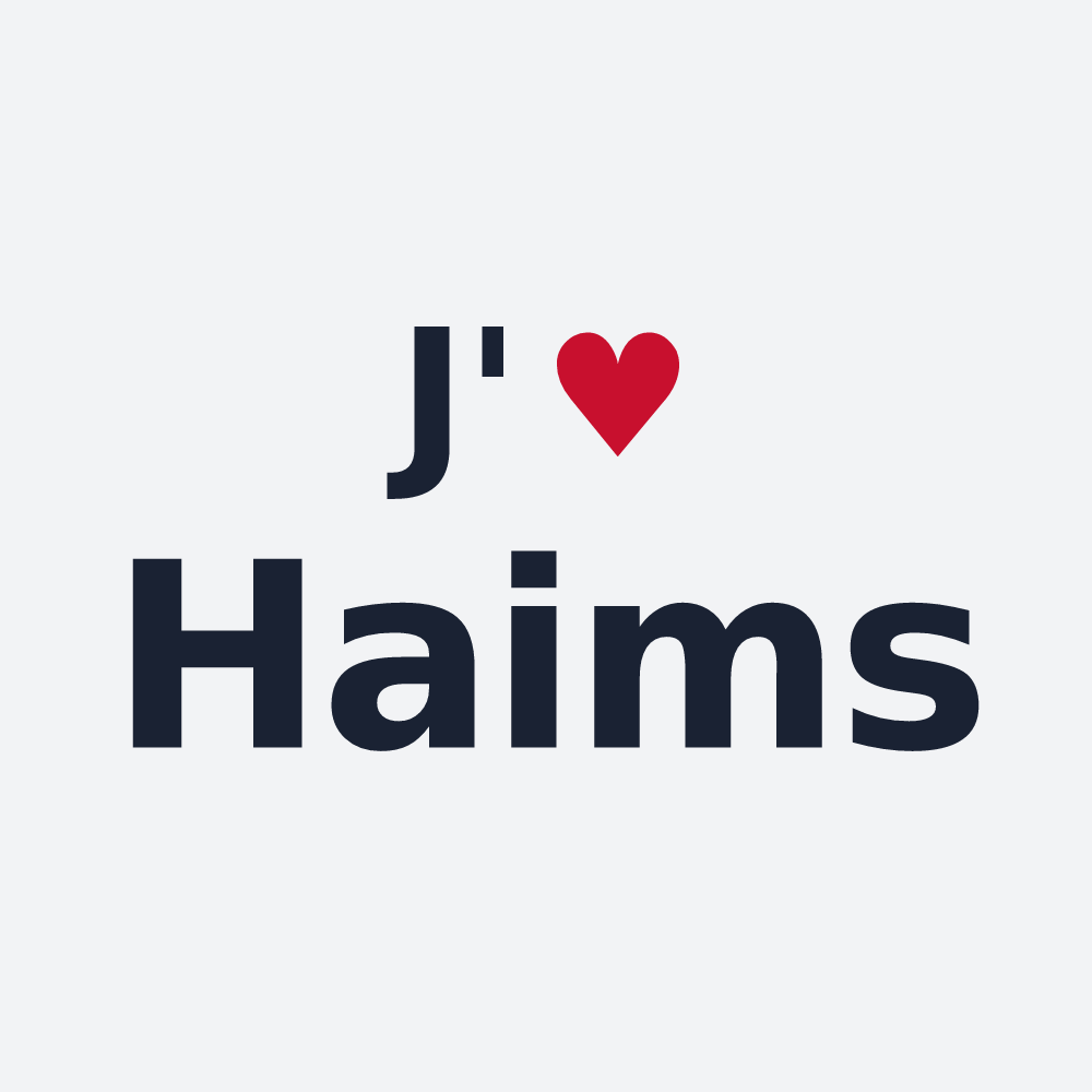 Poster personnalisé Haims — design J'aime Haims