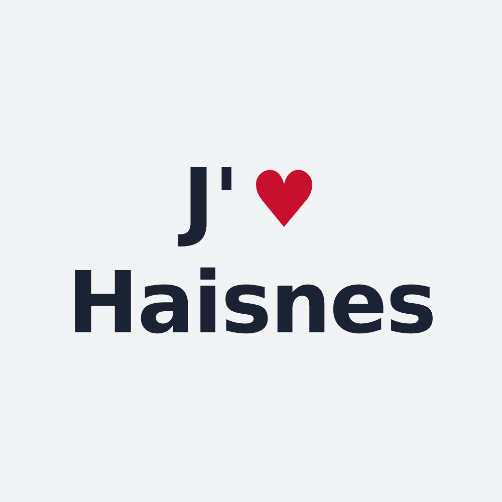 Poster personnalisé Haisnes — design « J'aime Haisnes » imprimé sur le poster