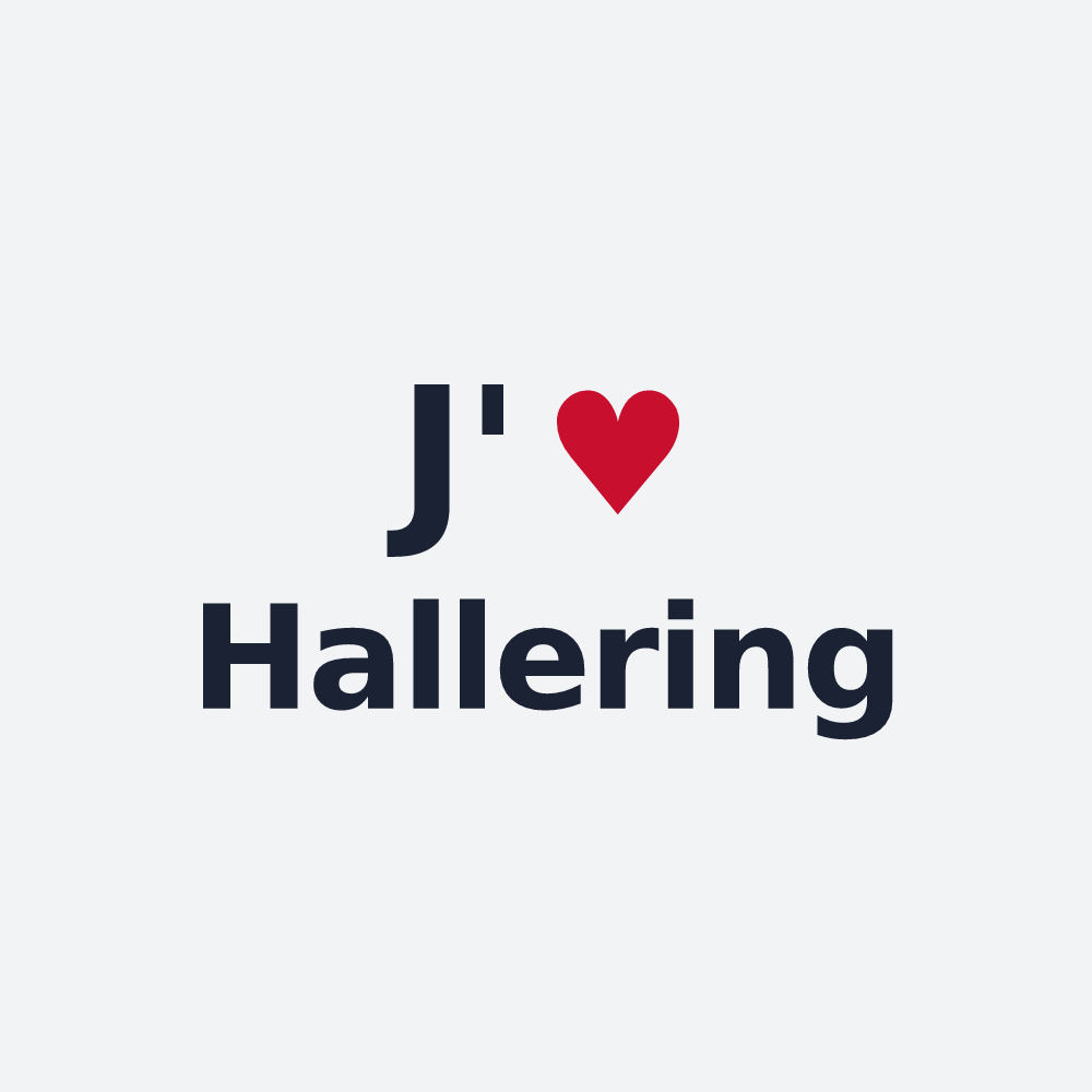 Poster personnalisé Hallering — design J'aime Hallering