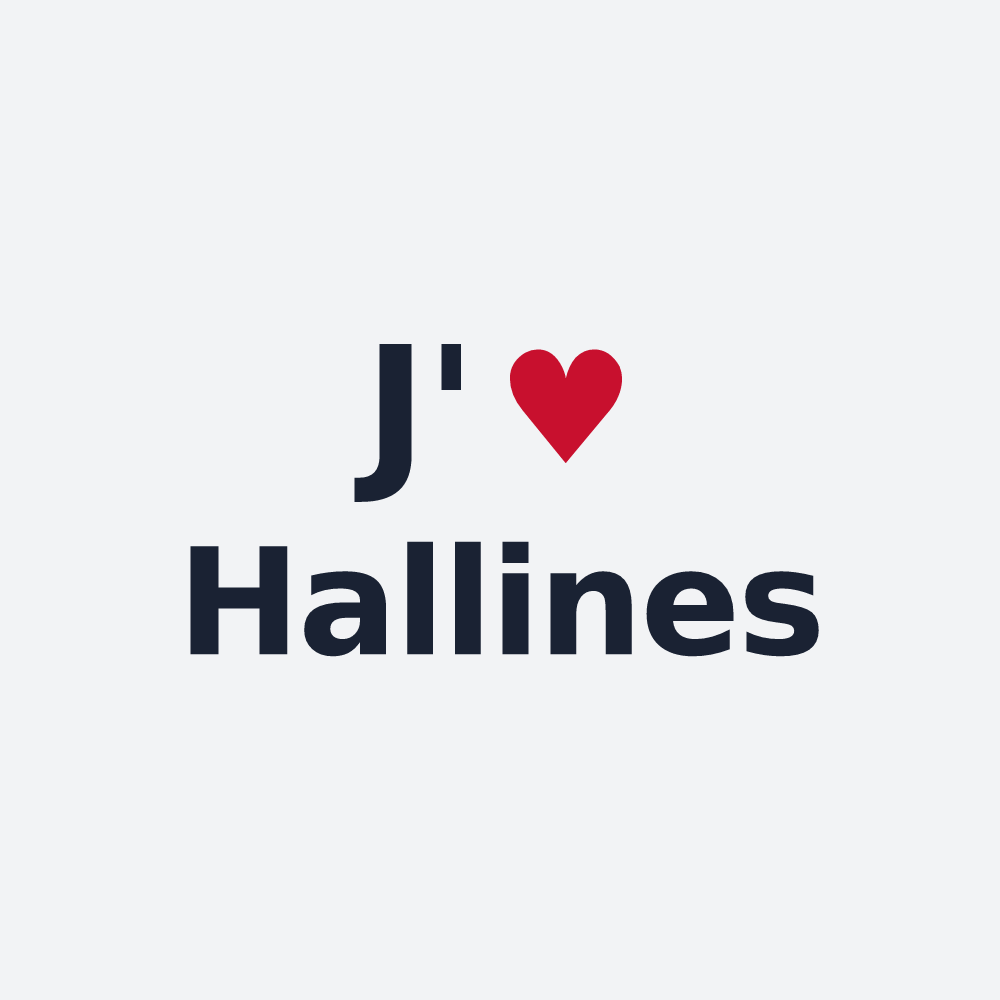 Poster personnalisé Hallines — design J'aime Hallines