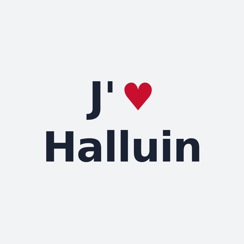 Poster personnalisé Halluin — design J'aime Halluin
