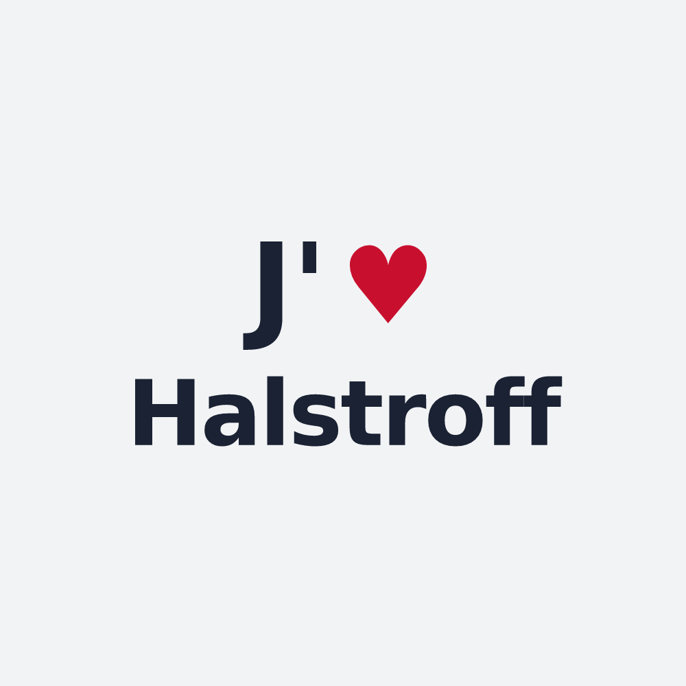 Poster personnalisé Halstroff — design J'aime Halstroff