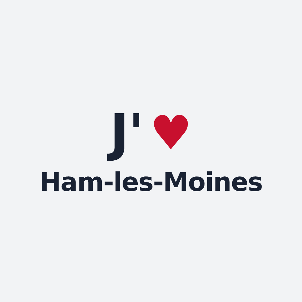 Poster personnalisé Ham-les-Moines — design J'aime Ham-les-Moines