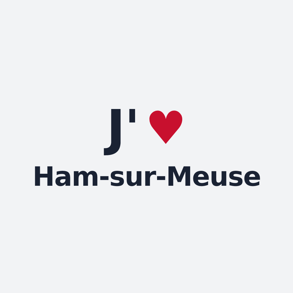 Poster personnalisé Ham-sur-Meuse — design J'aime Ham-sur-Meuse