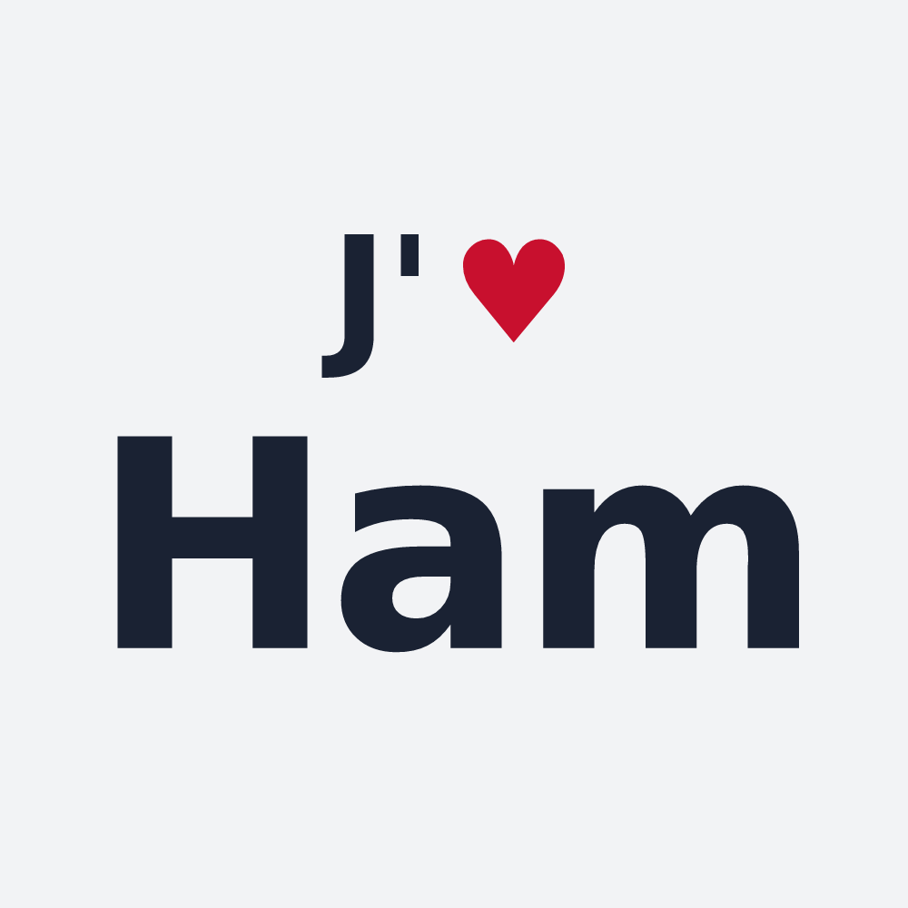 Poster personnalisé Ham — design J'aime Ham