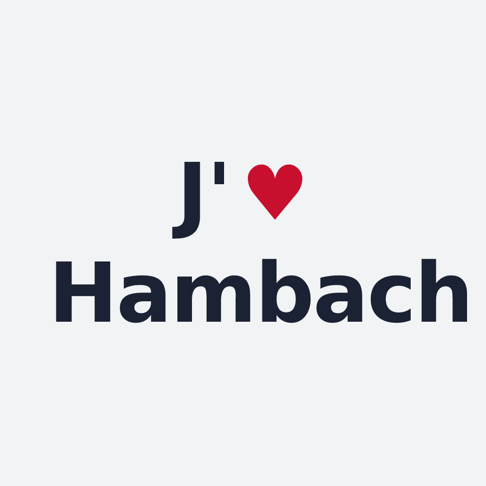 Poster personnalisé Hambach — design J'aime Hambach
