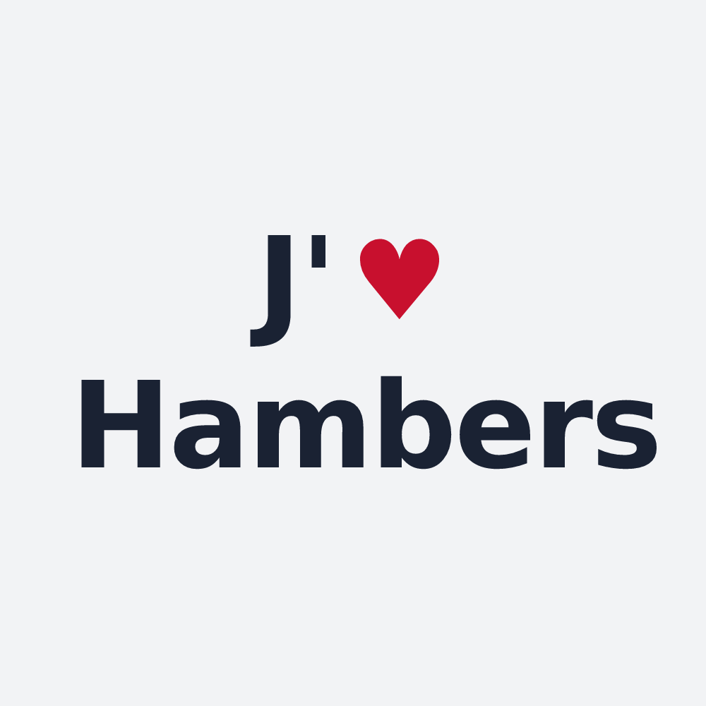 Poster personnalisé Hambers — design J'aime Hambers