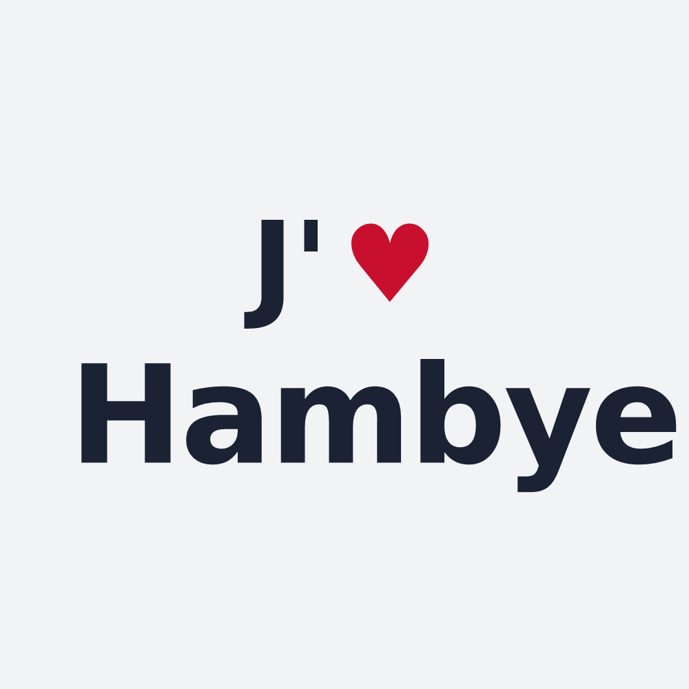 Poster personnalisé Hambye — design J'aime Hambye
