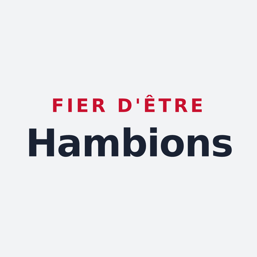 Poster « Fier d'être Hambions » — design pour Hambye