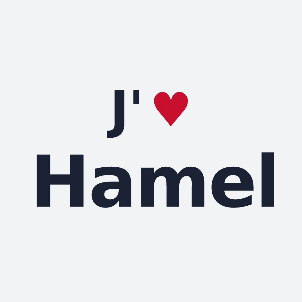 Poster personnalisé Hamel — design J'aime Hamel