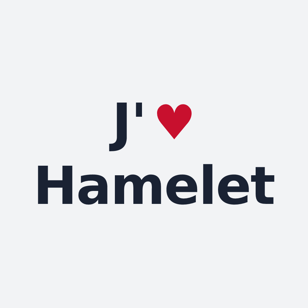 Poster personnalisé Hamelet — design J'aime Hamelet