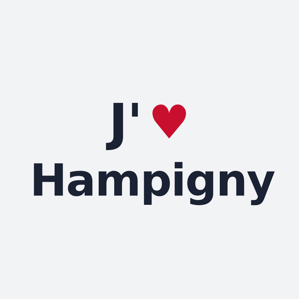 Poster personnalisé Hampigny — design J'aime Hampigny