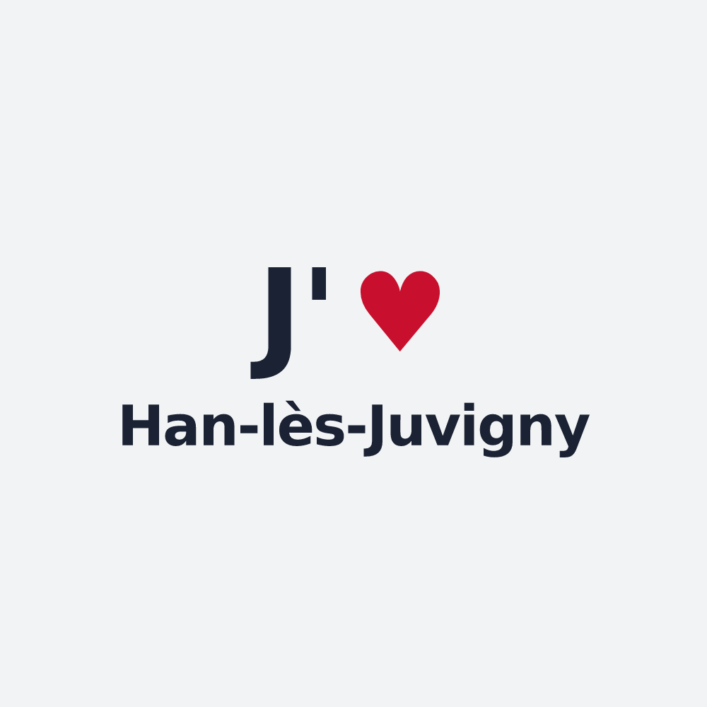 Poster personnalisé Han-lès-Juvigny — design J'aime Han-lès-Juvigny