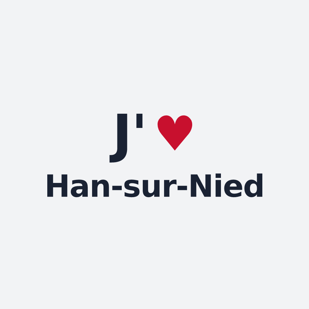 Poster personnalisé Han-sur-Nied — design J'aime Han-sur-Nied