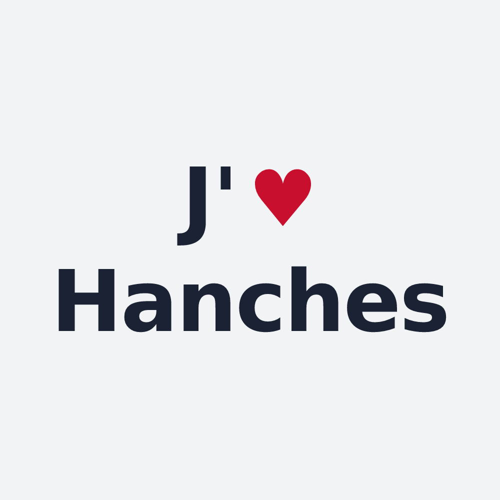 Poster personnalisé Hanches — design J'aime Hanches