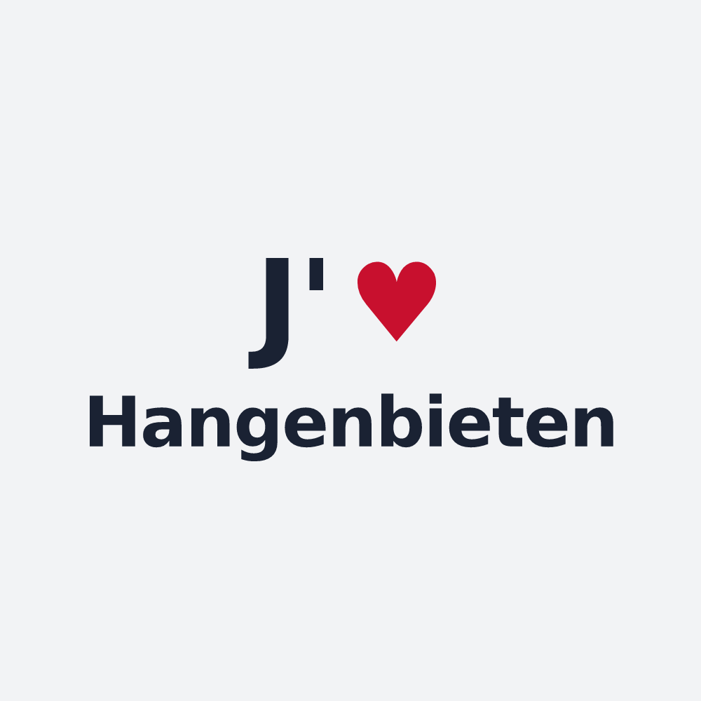 Poster personnalisé Hangenbieten — design J'aime Hangenbieten