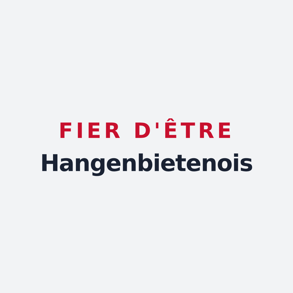 Poster « Fier d'être Hangenbietenois » — design pour Hangenbieten