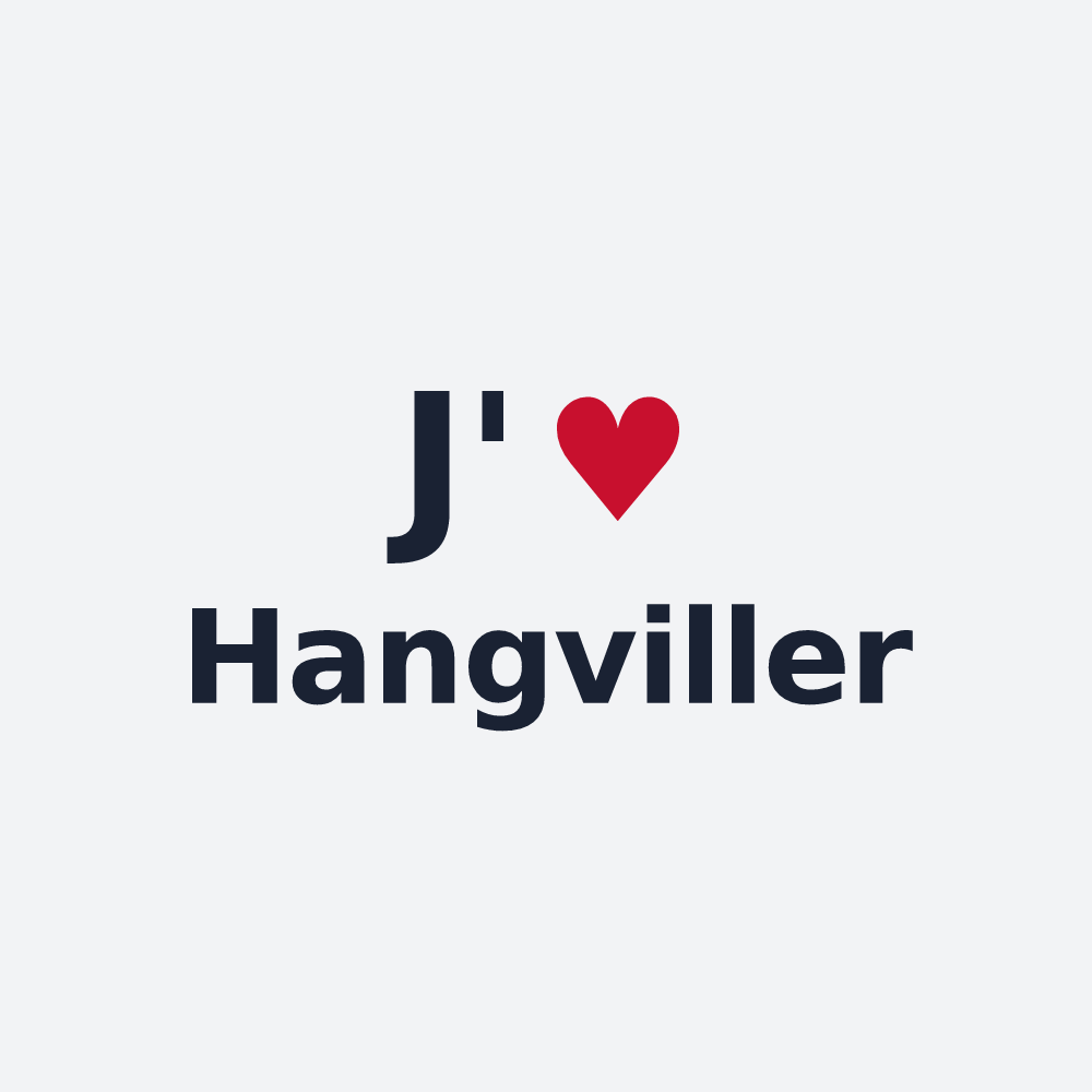 Poster personnalisé Hangviller — design « J'aime Hangviller » imprimé sur le poster