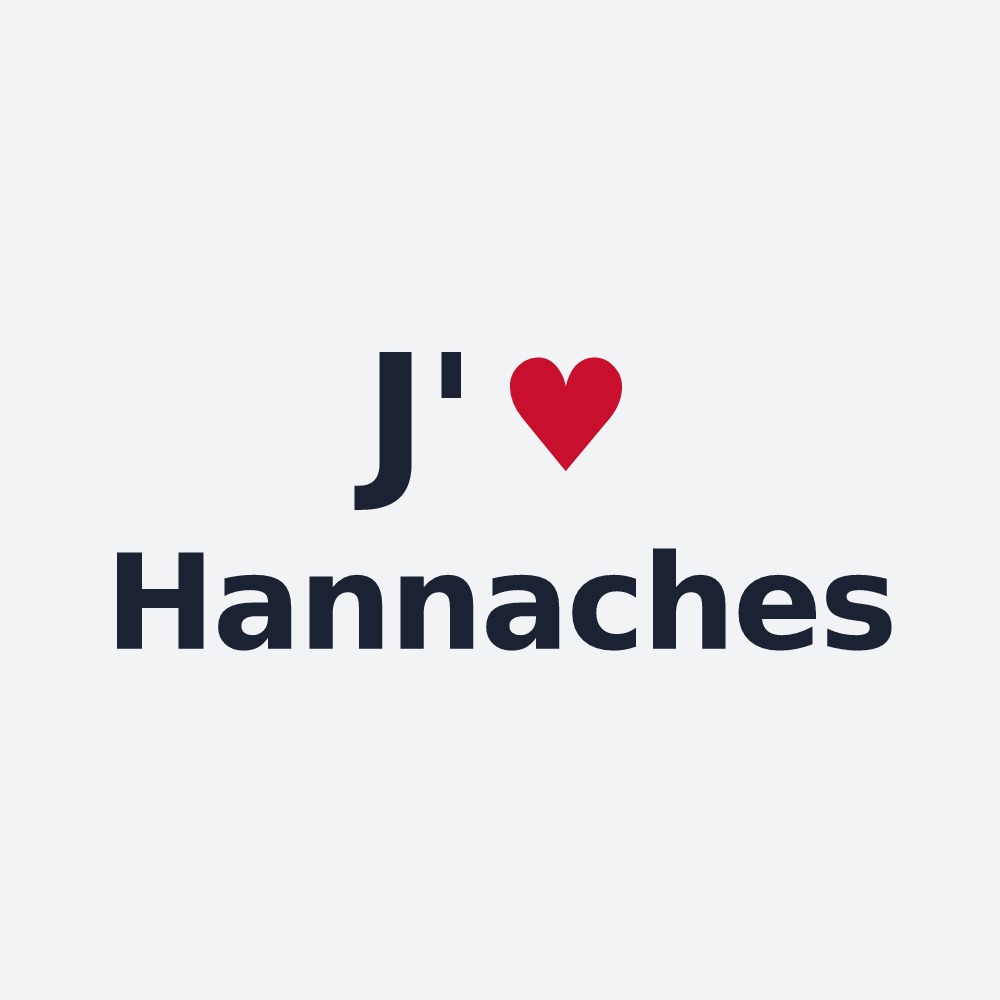 Poster personnalisé Hannaches — design J'aime Hannaches