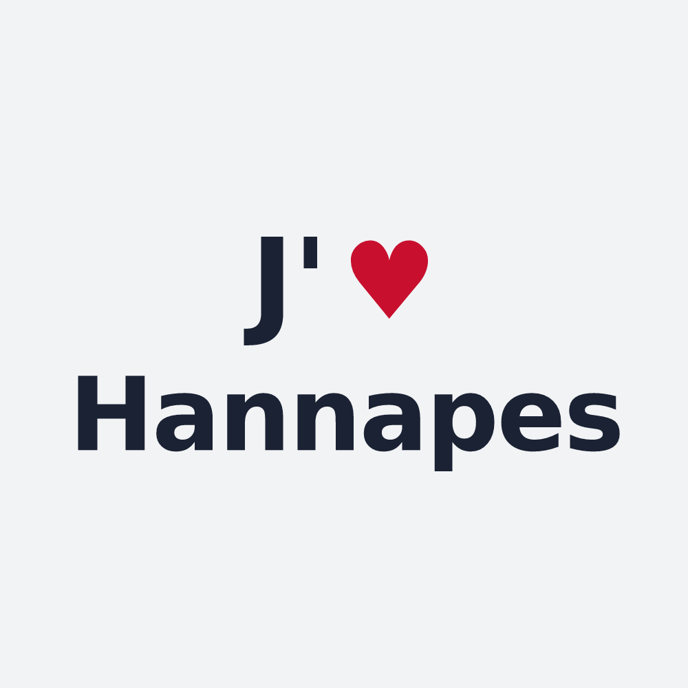 Poster personnalisé Hannapes — design « J'aime Hannapes » imprimé sur le poster