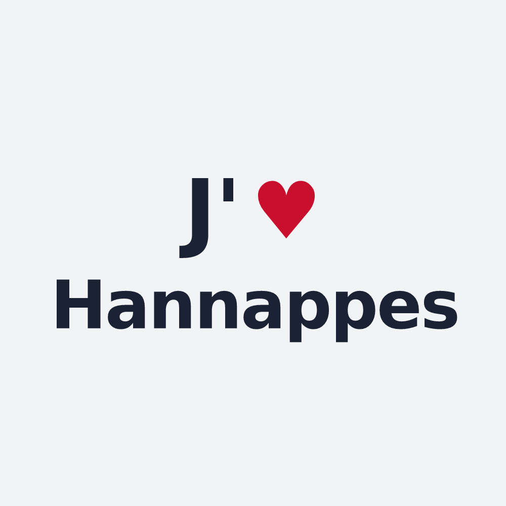 Poster personnalisé Hannappes — design J'aime Hannappes