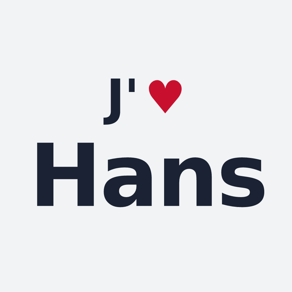 Poster personnalisé Hans — design J'aime Hans