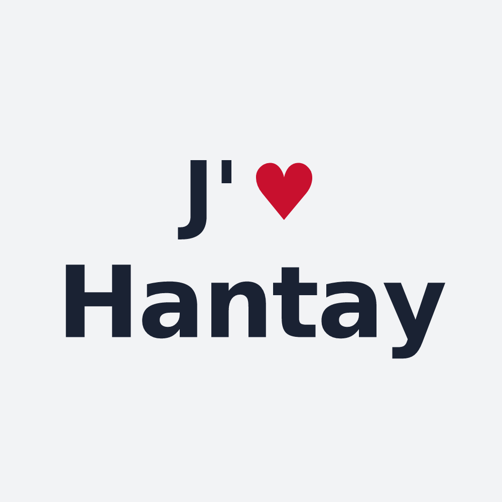 Poster personnalisé Hantay — design J'aime Hantay
